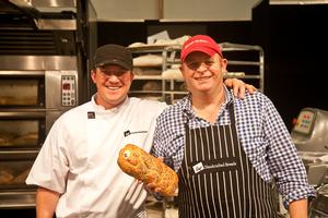 Celebrity Chef Al Brown with Sean Armstrong, at the Loaf & Weston Milling Baking Theatre